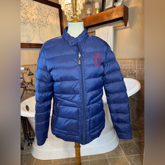 Billionaire Italian Couture blue bomber puffer coat size 50 - Picture 2 of 10